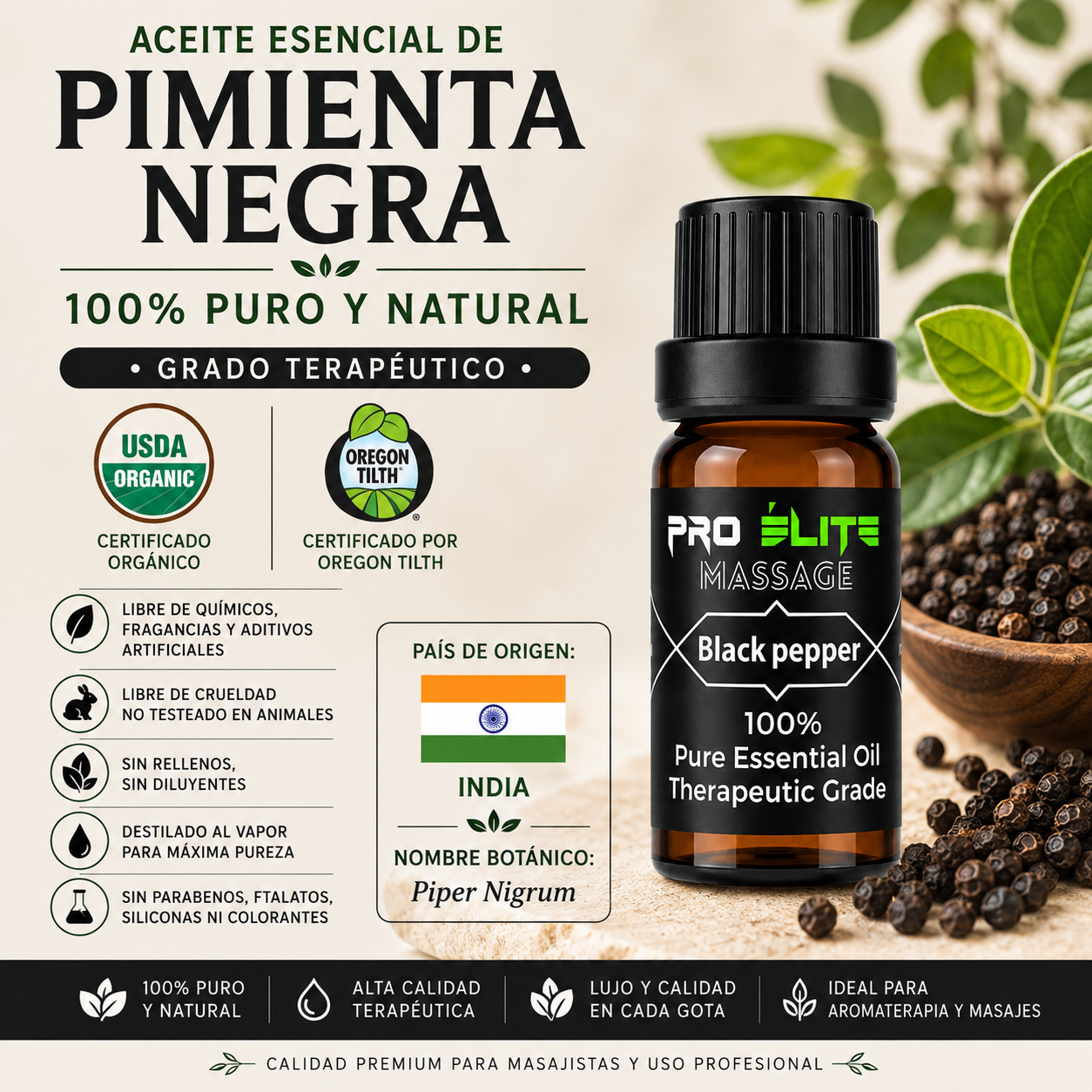 Black Peper Essential Oil- 10ml