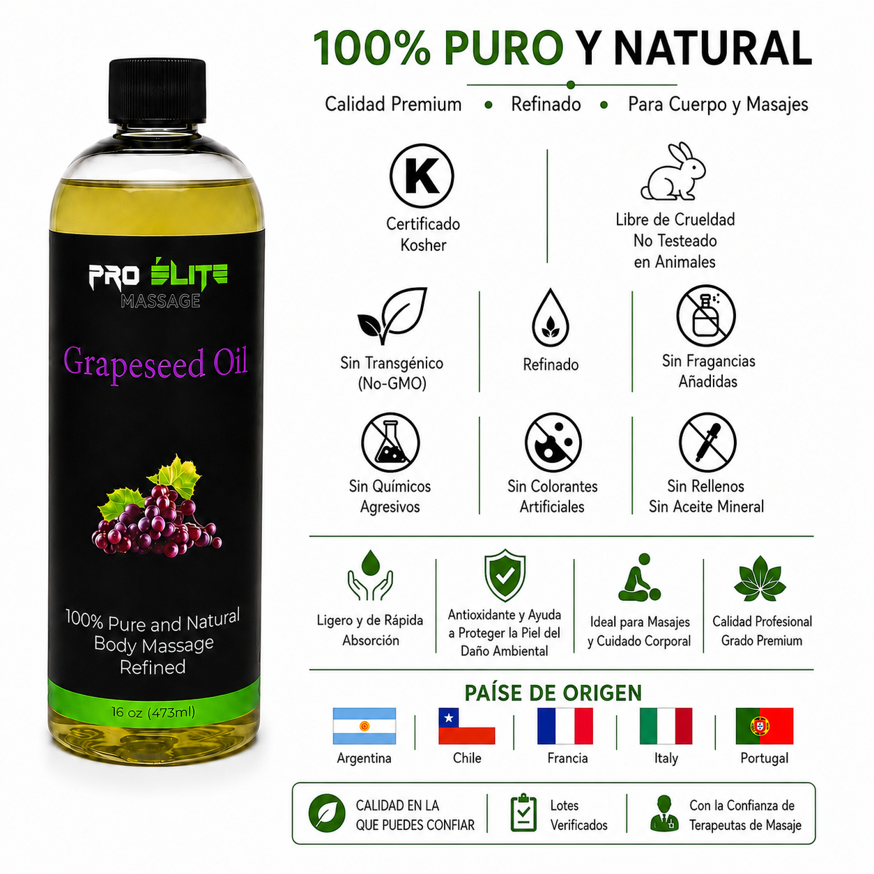 Grapeseed Oil- 16oz